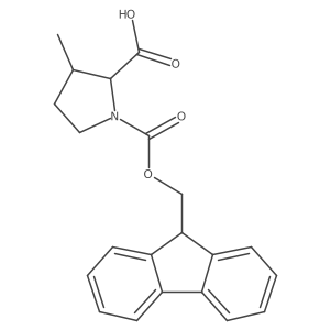 1-(9H-fluoren-9-ylmethoxycarbonyl)-3-methylpyrrolidine-2-carboxylic acid Structure