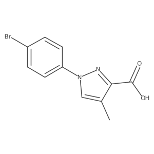 1-(4-bromophenyl)-4-methyl-1H-pyrazole-3-carboxylic acid结构式