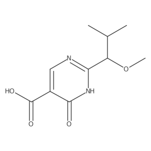 2-(1-Methoxy-2-methylpropyl)-6-oxo-1,6-dihydropyrimidine-5-carboxylic acid结构式