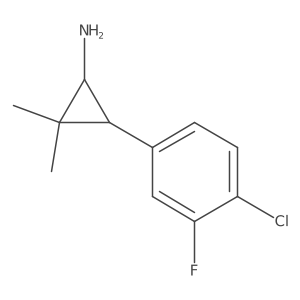 3-(4-Chloro-3-fluorophenyl)-2,2-dimethylcyclopropan-1-amine结构式