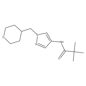 N-(1-((tetrahydro-2H-pyran-4-yl)methyl)-1H-pyrazol-4-yl)pivalamide Structure