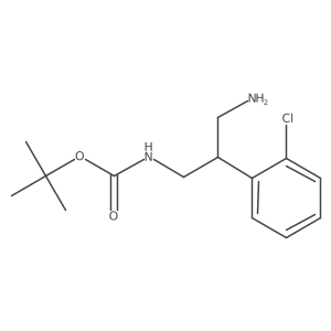 tert-butyl N-[3-amino-2-(2-chlorophenyl)propyl]carbamate结构式