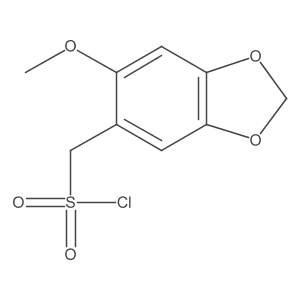 (6-Methoxy-1,3-dioxaindan-5-yl)methanesulfonyl chloride Structure