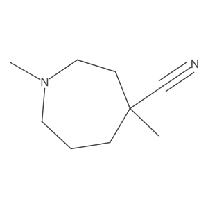 1,4-Dimethylazepane-4-carbonitrile结构式
