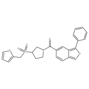 (3-((Furan-2-ylmethyl)sulfonyl)pyrrolidin-1-yl)(3-phenylbenzo[c]isoxazol-5-yl)methanone Structure