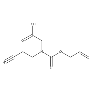 2-[(2-Cyanoethyl)[(prop-2-en-1-yloxy)carbonyl]amino]acetic acid Structure