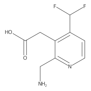 2-(Aminomethyl)-4-(difluoromethyl)pyridine-3-acetic acid结构式