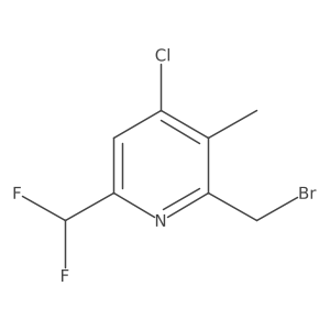 2-(Bromomethyl)-4-chloro-6-(difluoromethyl)-3-methylpyridine结构式