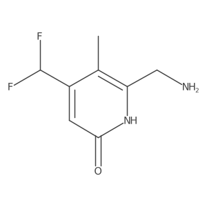 2-(Aminomethyl)-4-(difluoromethyl)-6-hydroxy-3-methylpyridine结构式