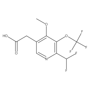 2-(Difluoromethyl)-4-methoxy-3-(trifluoromethoxy)pyridine-5-acetic acid Structure