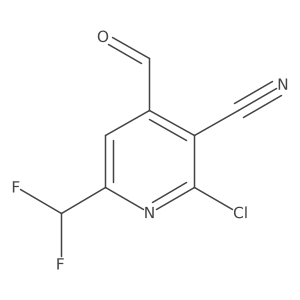2-Chloro-6-(difluoromethyl)-4-formylnicotinonitrile Structure