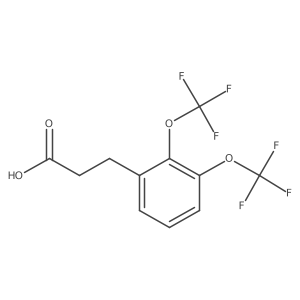 (2,3-Bis(trifluoromethoxy)phenyl)propanoic acid Structure