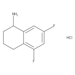 (1R)-5,7-difluoro-1,2,3,4-tetrahydronaphthalen-1-amine hydrochloride Structure
