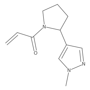 1-[2-(1-methyl-1H-pyrazol-4-yl)pyrrolidin-1-yl]prop-2-en-1-one结构式