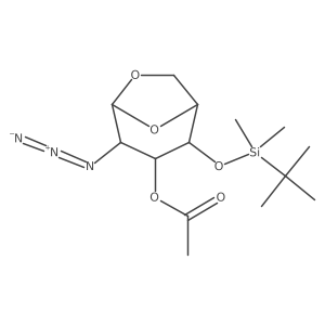 3-O-Acetyl-1,6-anhydro-2-Azido-2-deoxy-4TBDMS-beta-D-glucopyranose Structure