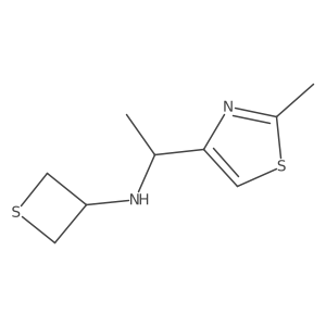N-[1-(2-methyl-1,3-thiazol-4-yl)ethyl]thietan-3-amine Structure