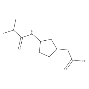 2-[3-(2-Methylpropanamido)cyclopentyl]acetic acid Structure
