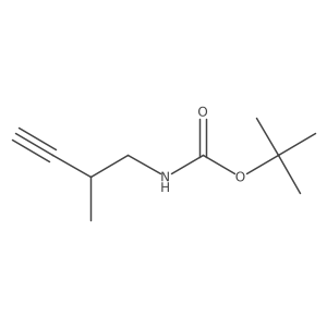 tert-butyl N-(2-methylbut-3-yn-1-yl)carbamate结构式