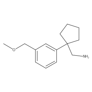 {1-[3-(Methoxymethyl)phenyl]cyclopentyl}methanamine结构式