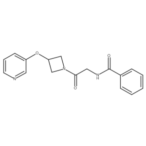 N-(2-oxo-2-(3-(pyridin-3-yloxy)azetidin-1-yl)ethyl)benzamide Structure