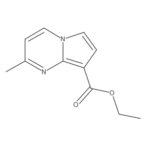Ethyl 2-methylpyrrolo[1,2-a]pyrimidine-8-carboxylate结构式