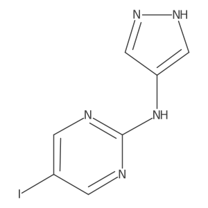 5-iodo-N-(1H-pyrazol-4-yl)pyrimidin-2-amine结构式