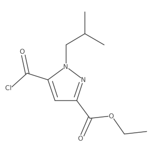 Ethyl 5-carbonochloridoyl-1-(2-methylpropyl)pyrazole-3-carboxylate Structure