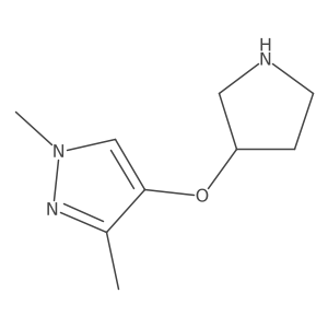 (R)-1,3-Dimethyl-4-(pyrrolidin-3-yloxy)-1H-pyrazole Structure