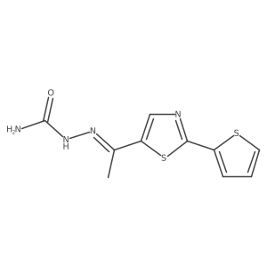 [(E)-{1-[2-(thiophen-2-yl)-1,3-thiazol-5-yl]ethylidene}amino]urea结构式