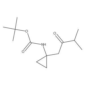 tert-butyl N-[1-(3-methyl-2-oxobutyl)cyclopropyl]carbamate结构式