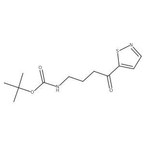 tert-butyl N-[4-oxo-4-(1,2-thiazol-5-yl)butyl]carbamate结构式