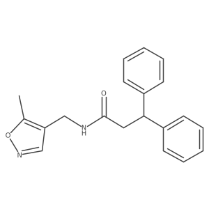 N-((5-methylisoxazol-4-yl)methyl)-3,3-diphenylpropanamide Structure