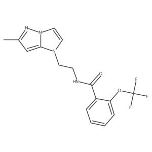 N-(2-(6-methyl-1H-imidazo[1,2-b]pyrazol-1-yl)ethyl)-2-(trifluoromethoxy)benzamide Structure