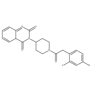 3-[1-[2-(2,4-difluorophenyl)acetyl]piperidin-4-yl]-4aH-quinazoline-2,4-dione结构式