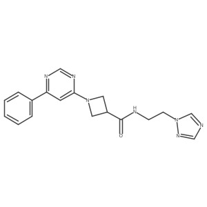 N-(2-(1H-1,2,4-triazol-1-yl)ethyl)-1-(6-phenylpyrimidin-4-yl)azetidine-3-carboxamide Structure