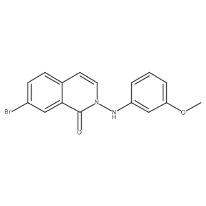 7-Bromo-2-((3-methoxyphenyl)amino)isoquinolin-1(2H)-one Structure