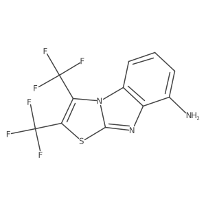 2,3-Bis(trifluoromethyl)-8-amino-thiazolo[3,2-a]benzimidazole结构式