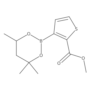 Methyl 3-(4,4,6-trimethyl-1,3,2-dioxaborinan-2-YL)thiophene-2-carboxylate Structure