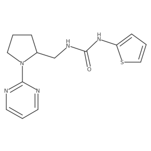 1-{[1-(Pyrimidin-2-yl)pyrrolidin-2-yl]methyl}-3-(thiophen-2-yl)urea Structure
