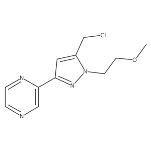 2-(5-(chloromethyl)-1-(2-methoxyethyl)-1H-pyrazol-3-yl)pyrazine结构式