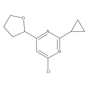 4-Chloro-2-cyclopropyl-6-(tetrahydrofuran-2-yl)pyrimidine结构式