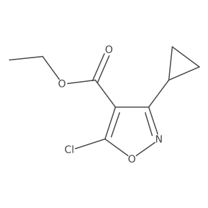 Ethyl 5-chloro-3-cyclopropyl-1,2-oxazole-4-carboxylate结构式
