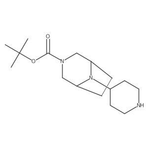 tert-Butyl 8-(piperidin-4-yl)-3,8-diazabicyclo[3.2.1]octane-3-carboxylate结构式