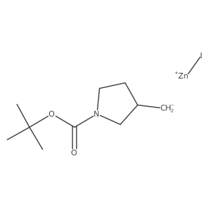 tert-butyl (3R)-3-methanidylpyrrolidine-1-carboxylate;iodozinc(1+) Structure