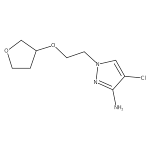 4-chloro-1-[2-(oxolan-3-yloxy)ethyl]-1H-pyrazol-3-amine结构式