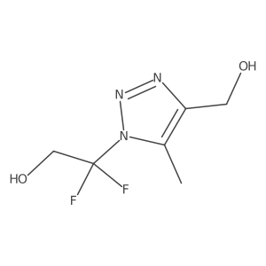 2,2-difluoro-2-[4-(hydroxymethyl)-5-methyl-1H-1,2,3-triazol-1-yl]ethan-1-ol结构式