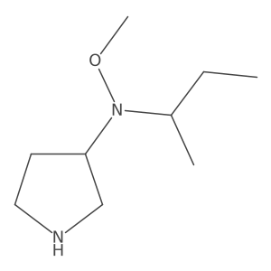 N-(butan-2-yl)-N-methoxypyrrolidin-3-amine结构式