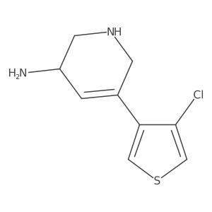 5-(4-Chlorothiophen-3-yl)-1,2,3,6-tetrahydropyridin-3-amine结构式