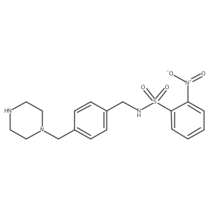 2-nitro-N-({4-[(piperazin-1-yl)methyl]phenyl}methyl)benzene-1-sulfonamide结构式