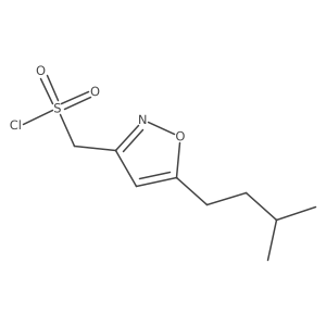 [5-(3-Methylbutyl)-1,2-oxazol-3-yl]methanesulfonyl chloride结构式